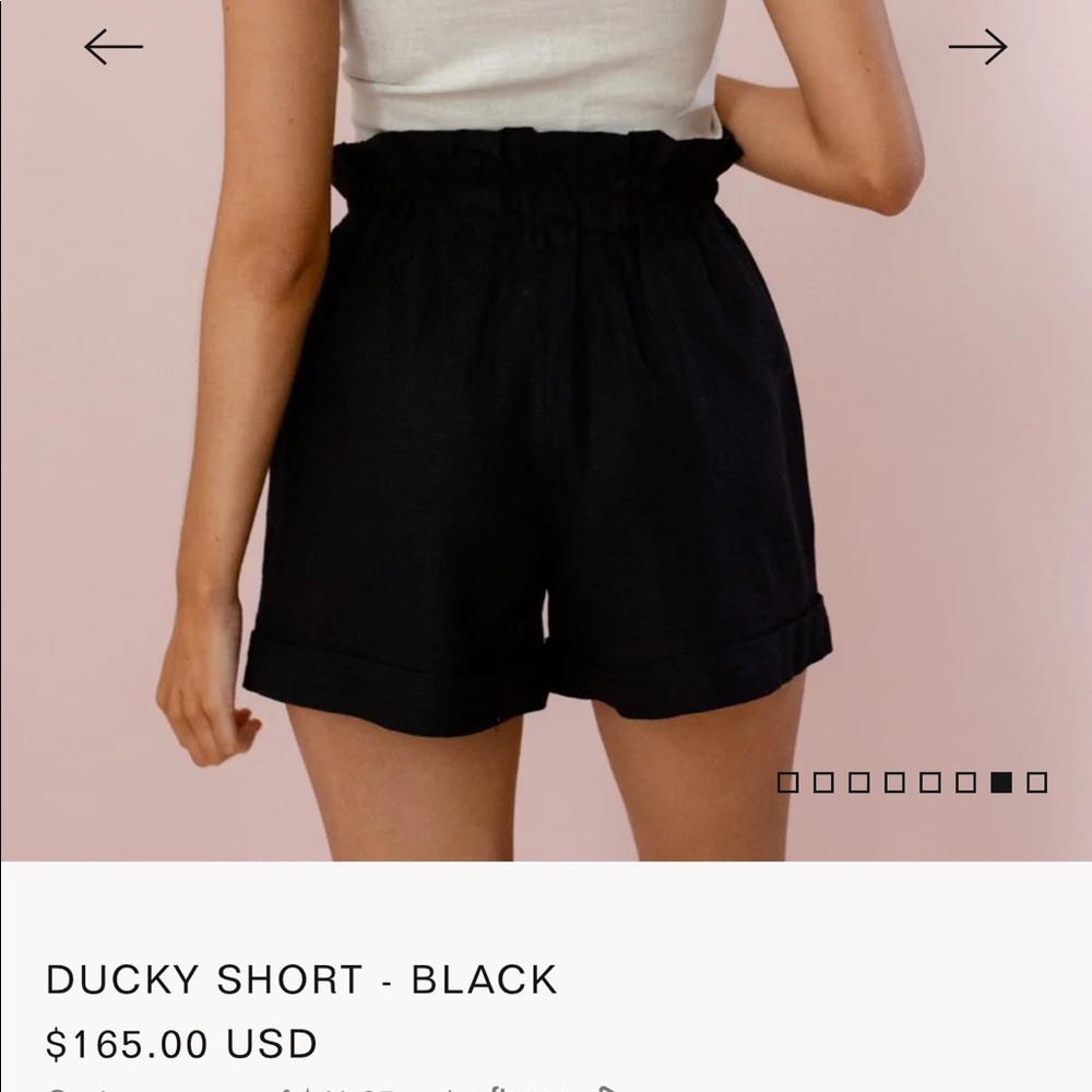Posse ducky linen short in black
